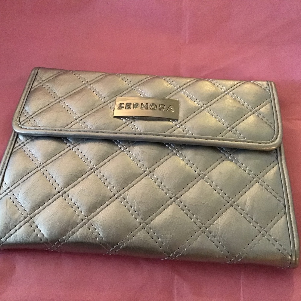 Sephora Silver Rhinestone Brush Set Clutch